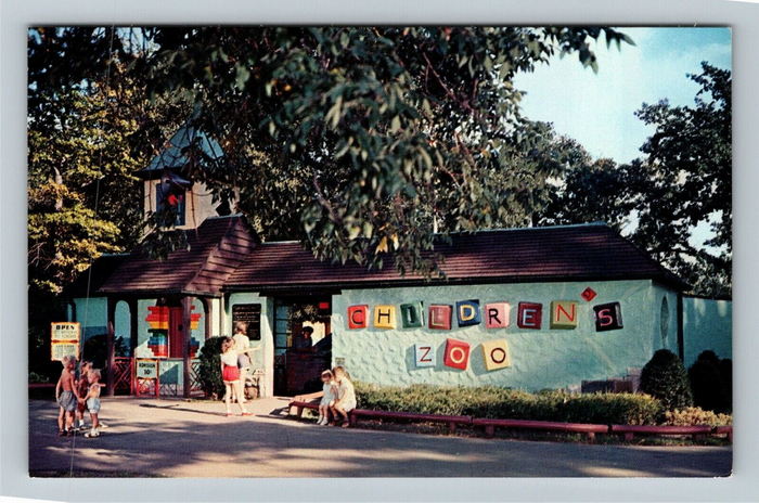 Belle Isle Childrens Zoo - Vintage Postcard